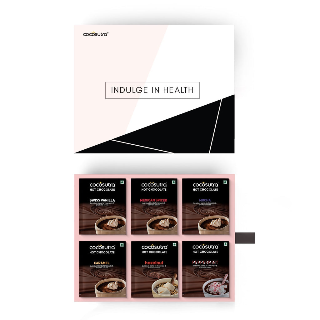 Cocosutra Hot Chocolate Hamper 6 Drinking Chocolate Flavors