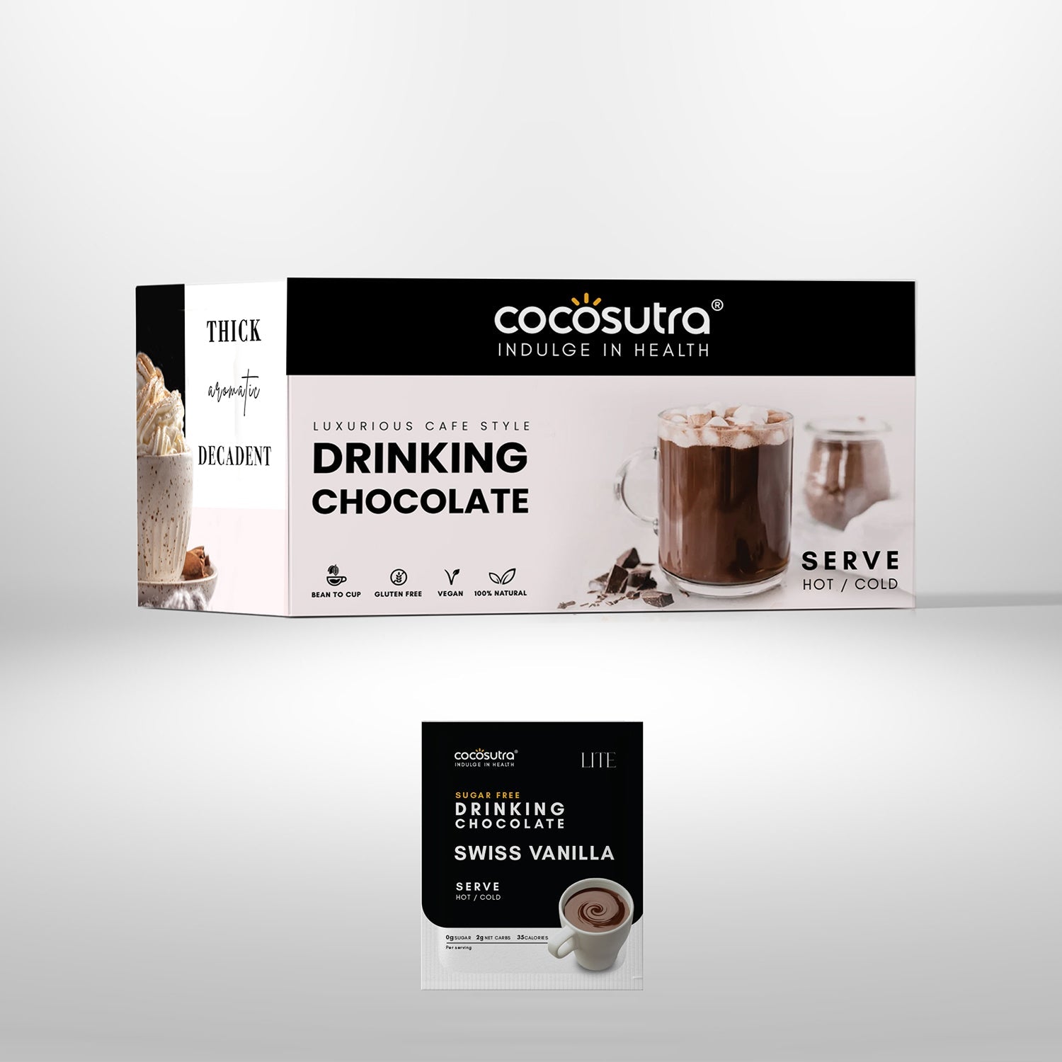 Cocosutra Swiss Vanilla Sugar Free Drinking Chocolate Hamper 20 pack - 400 gms
