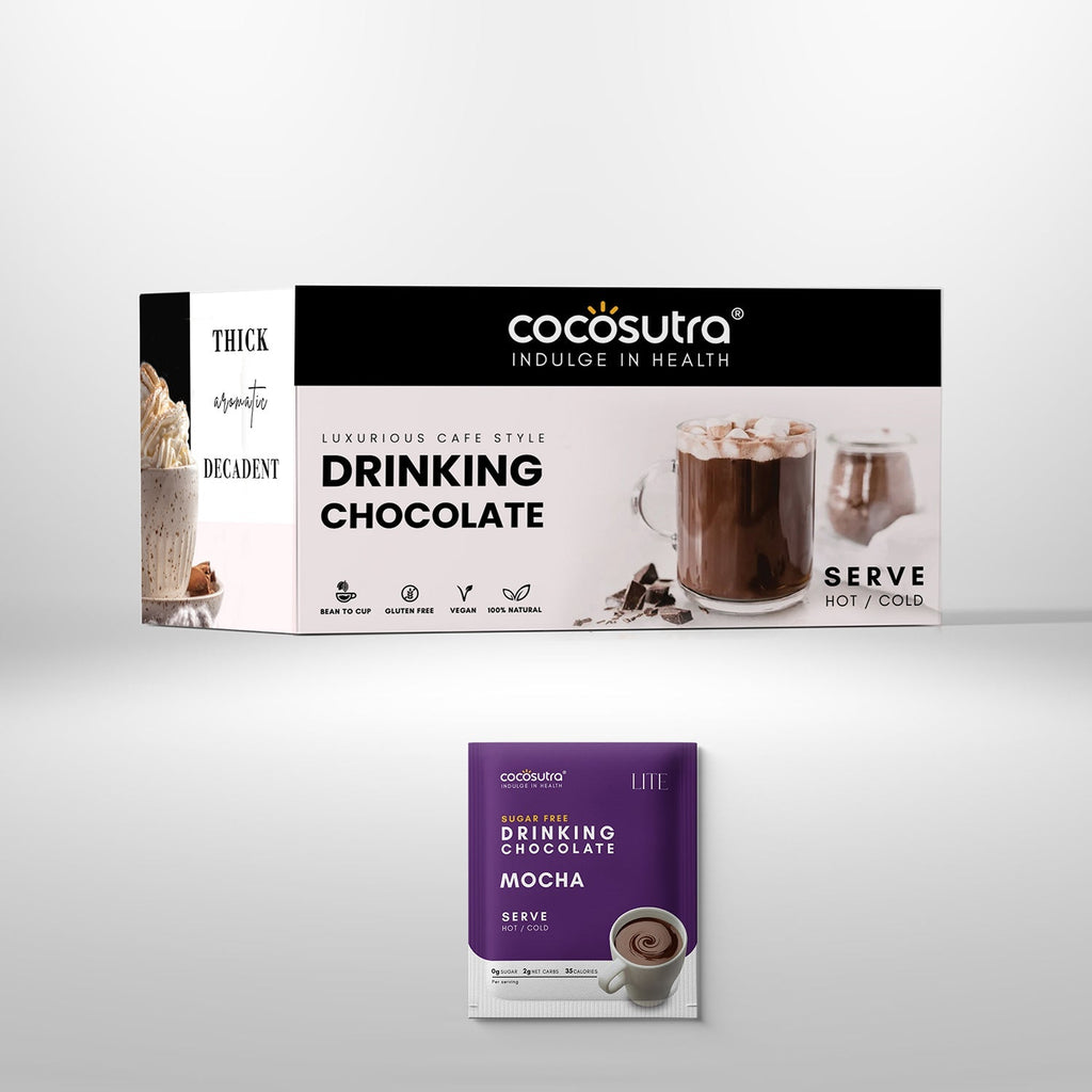 Cocosutra  Mocha Sugar Free Drinking Chocolate Hamper 20 pack - 400 gms