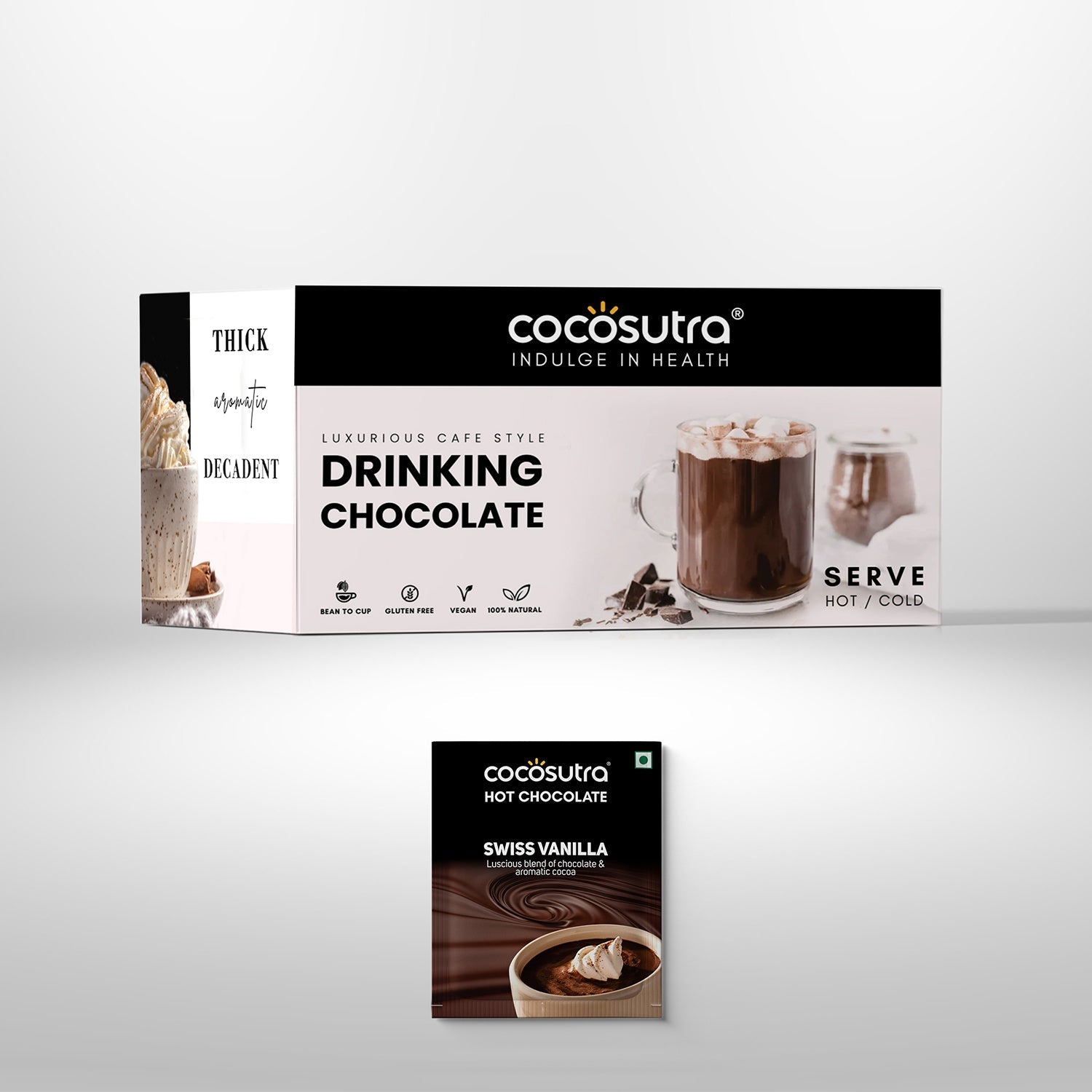 Cocosutra Swiss Vanilla Hot Chocolate Hamper 20 Pack - 400 gms
