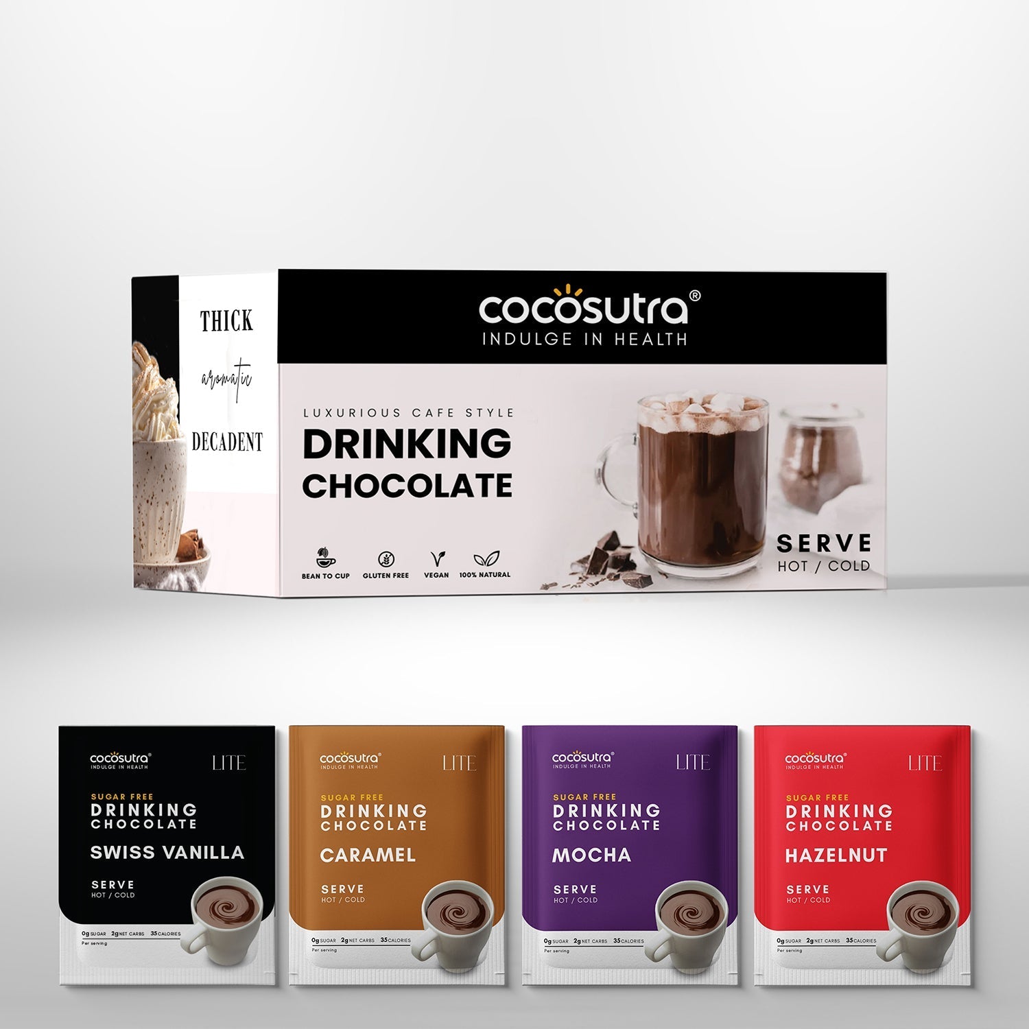 Cocosutra Sugar Free Drinking Chocolate Hamper 20 Sachets - 400 gms