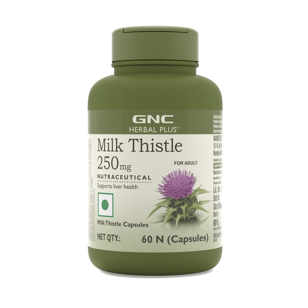 GNC Herbal Plus Milk Thistle 250mg Detoxifies Liver Toxins & Supports Liver Health