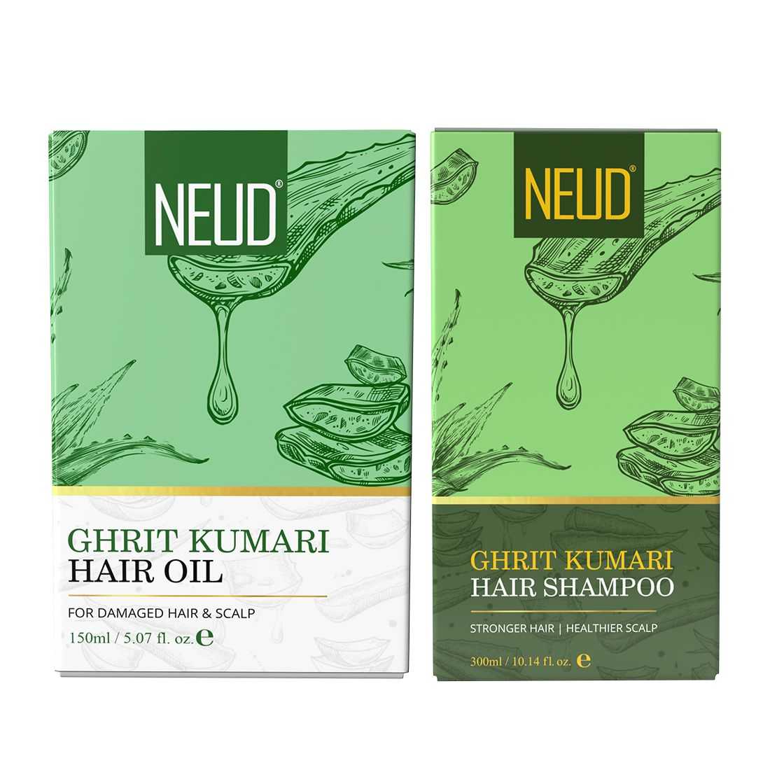 Neud Ghrit Kumari Hair Oil and Shampoo Combo