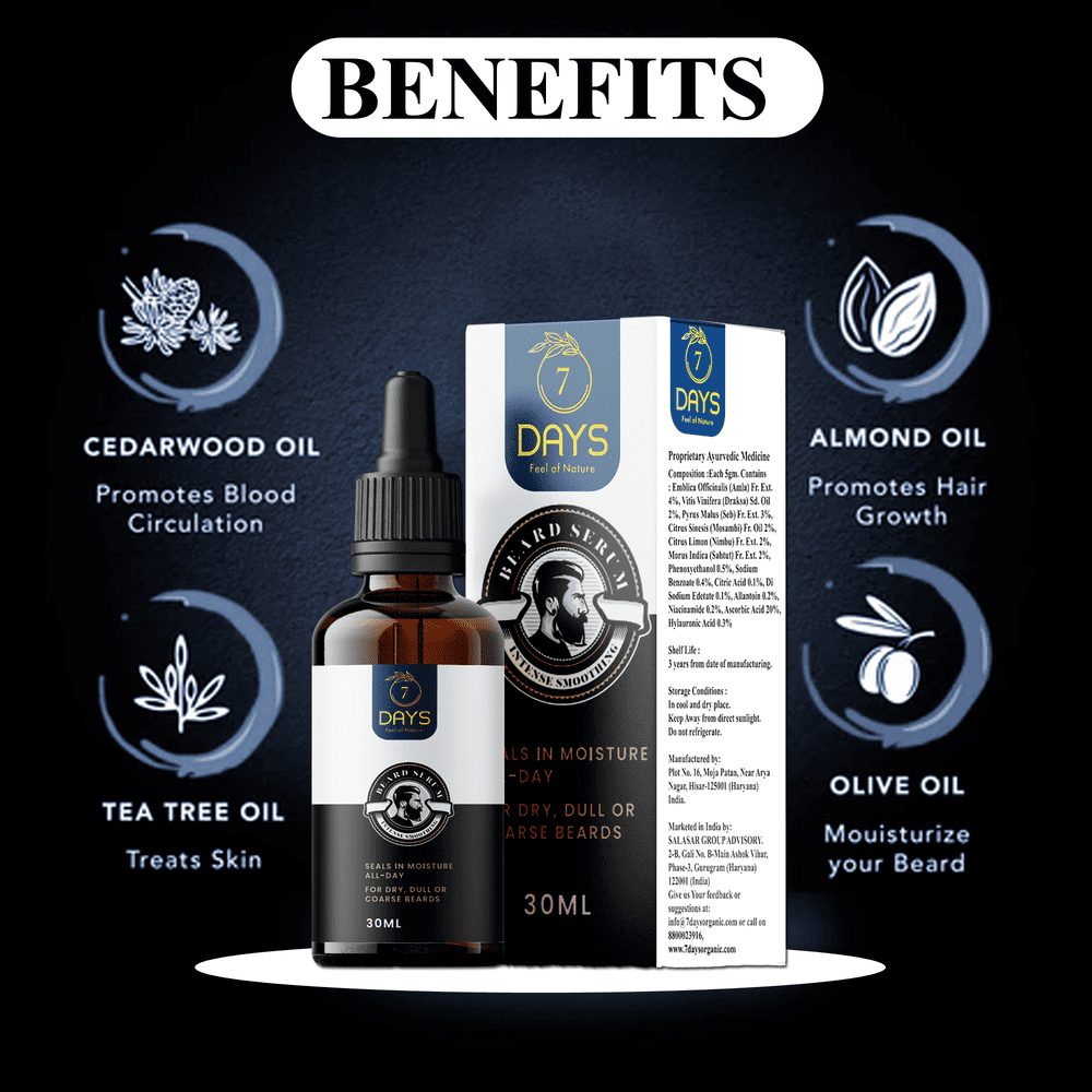 7Days Beard Growth Oil for Men - 30 ml