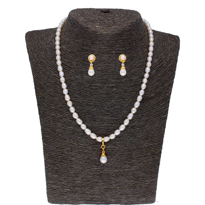 J Pearls Button Drop Pearl Set - Real Pearl Jewelry