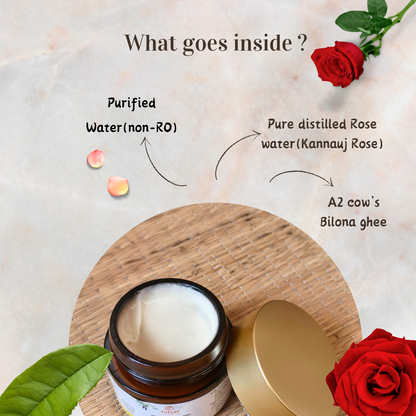 Tatsat Shata Dhauta Ghrita -100 Times Washed Desi Cow A2 Ghee moisturizing cream. Anti-Aging, Deep Nourishing & Skin Smoothing