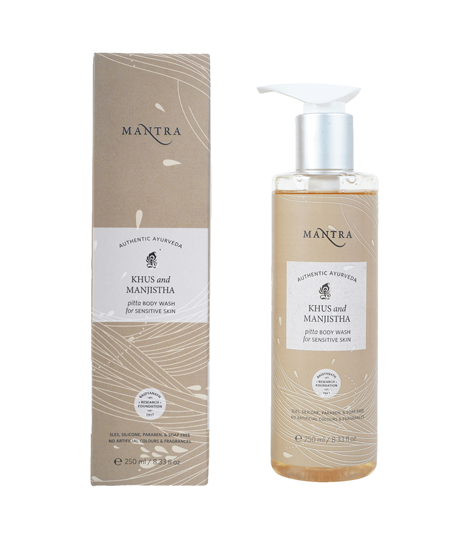 Mantra Herbal Khus and Manjistha Pitta Body Wash For Sensitive Skin -250 ml