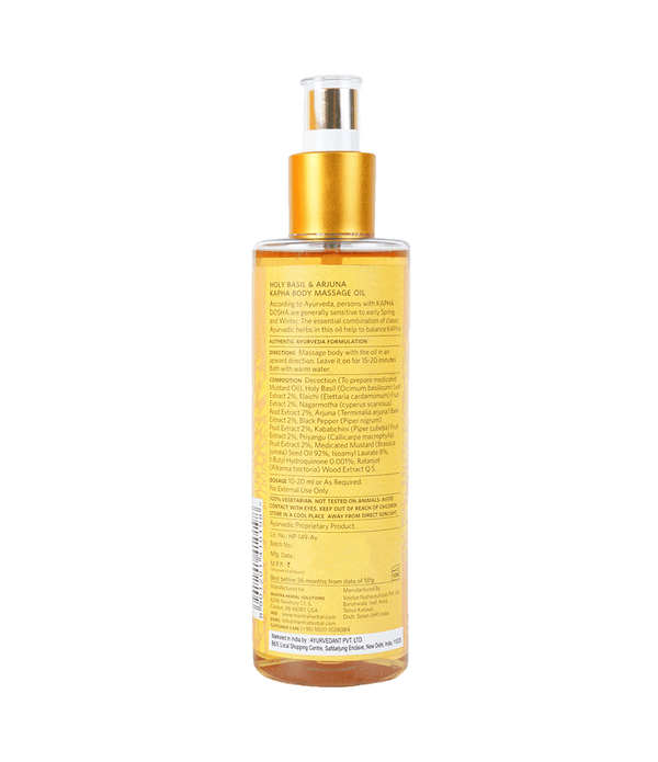 Mantra Herbal Holy Basil And Arjuna Kapha Body Massage Oil