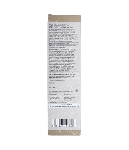 Mantra Herbal Khus and Manjistha Pitta Body Wash For Sensitive Skin -250 ml