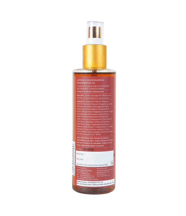 Mantra Herbal Saffron And Ashwagandha Mahanarayan Oil