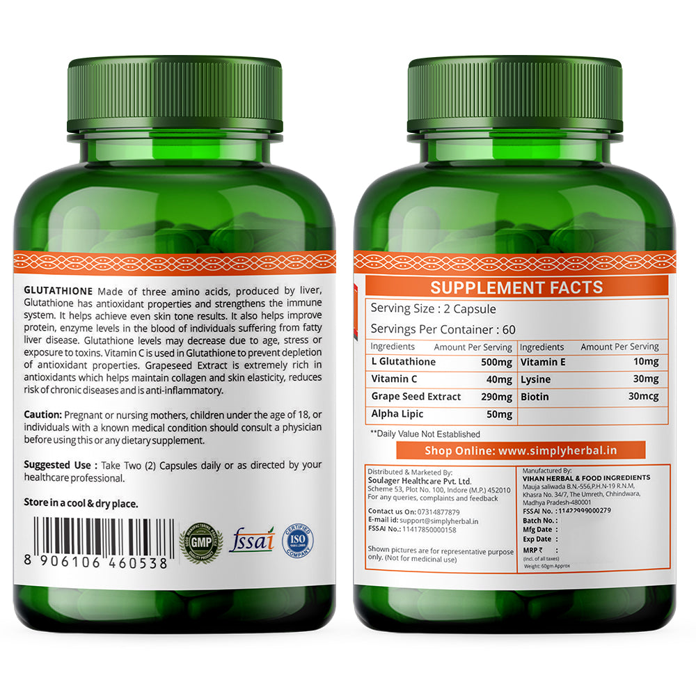 Simply Herbal L Glutathione - 60 tabs