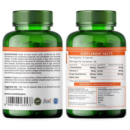 Simply Herbal L Glutathione - 60 tabs