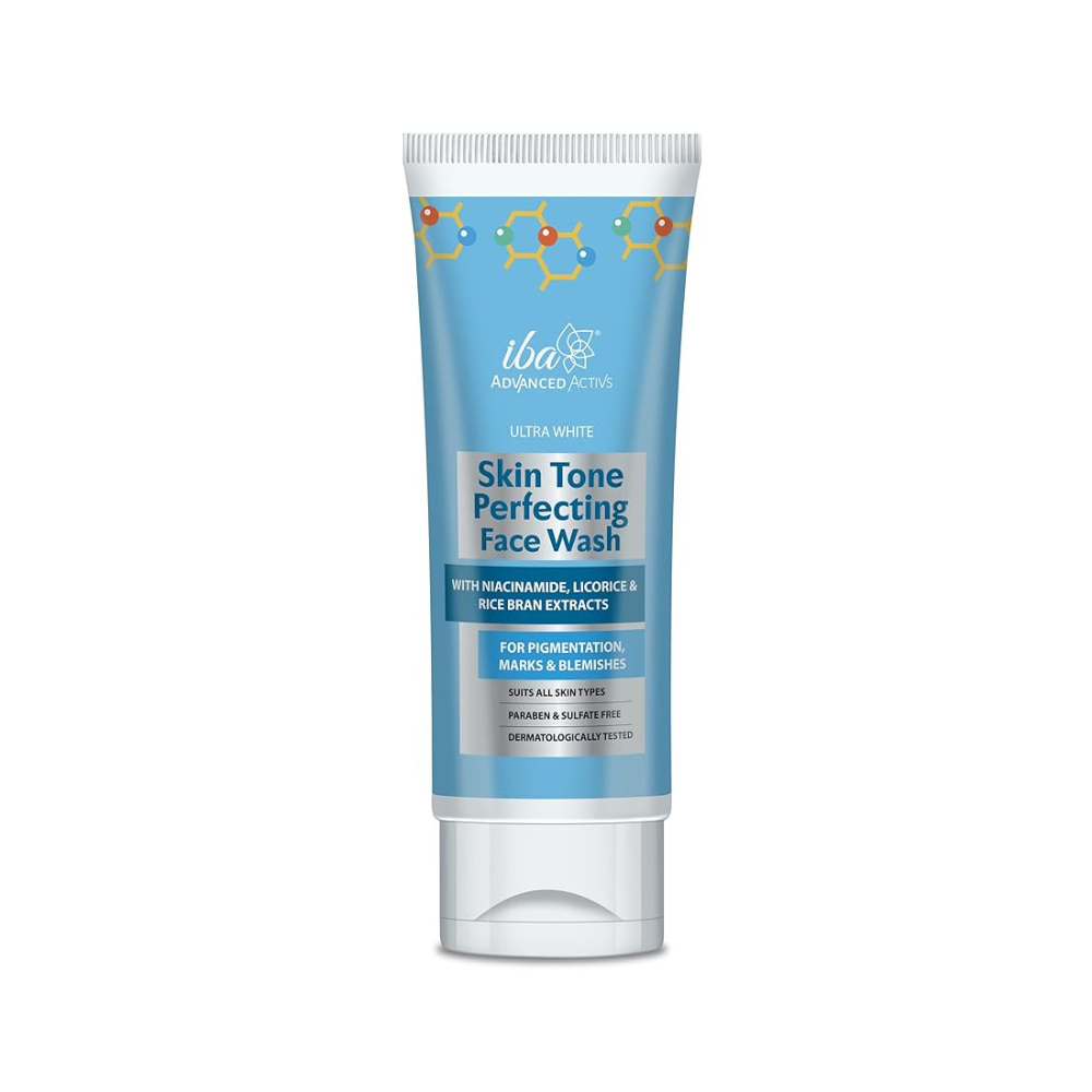 Iba Advanced Activs Ultra White Skin Tone Perfecting Face Wash - 100 Ml