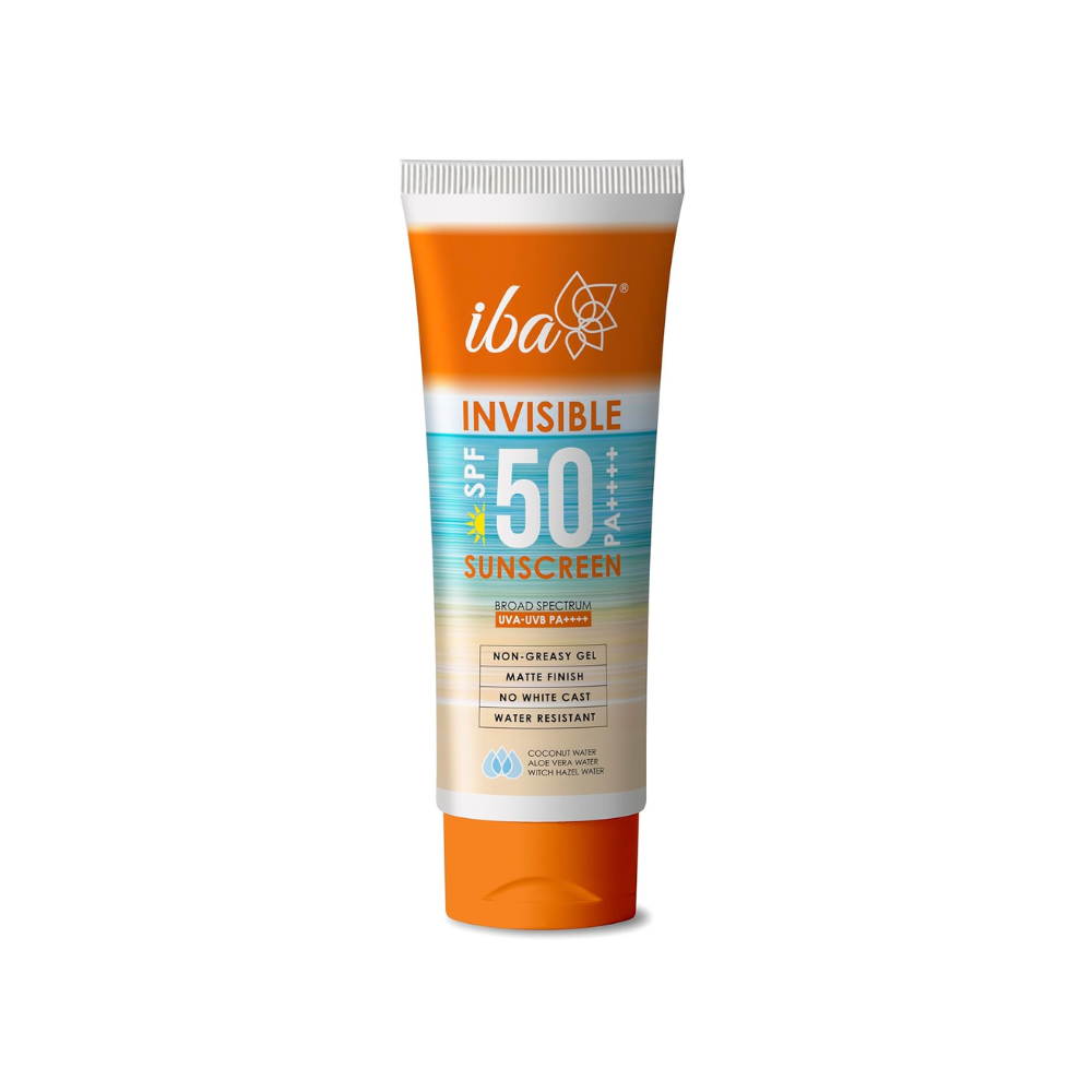 Iba Invisible Spf 50 Sunscreen Pa++++ for All Skin Types Gel Based Oil Free Matte Finish Paraben Free - 100 Gms
