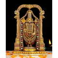 Indicast 8" Inch Tirupati Balaji Fine Metal Finish Idol Decorative Showpiece Handcrafted Tirupati Balaji Murti for Home Office