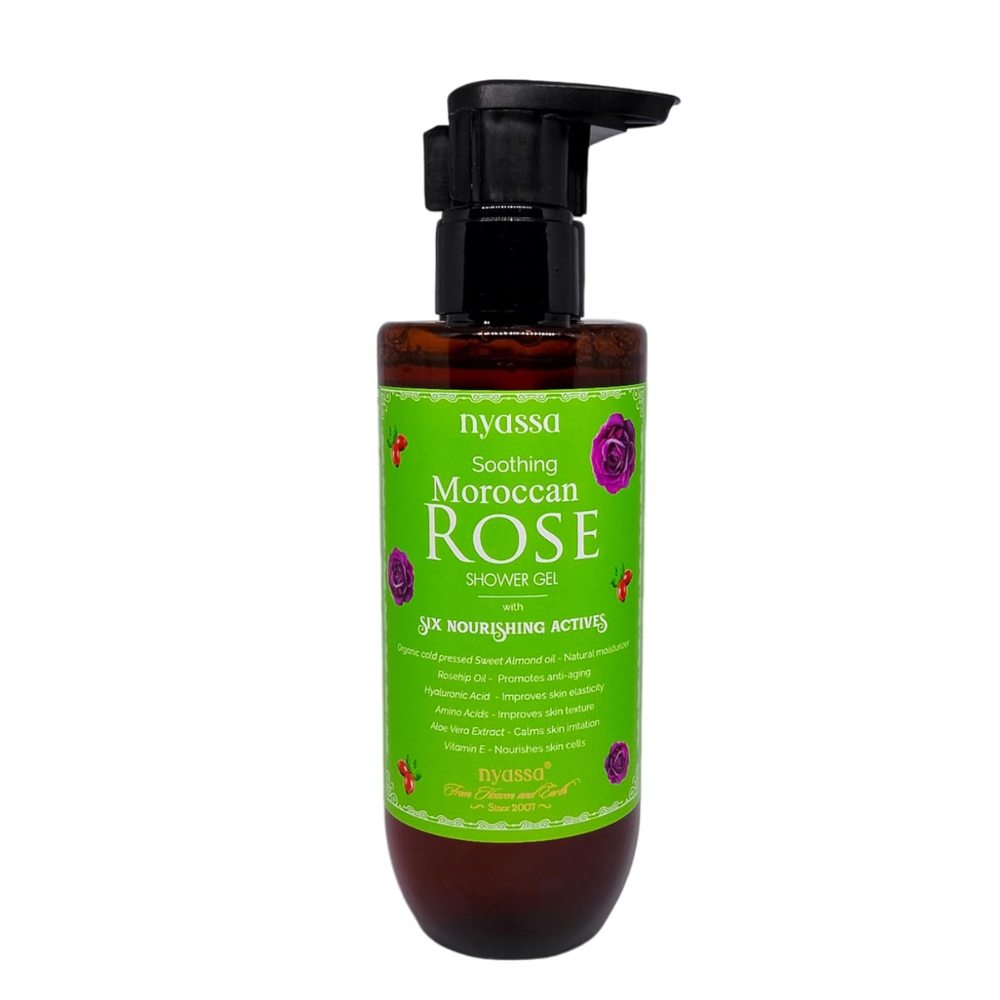 Nyassa Soothing Moroccan Rose Shower Gel With 6 Nourishing Actives - 210 Ml