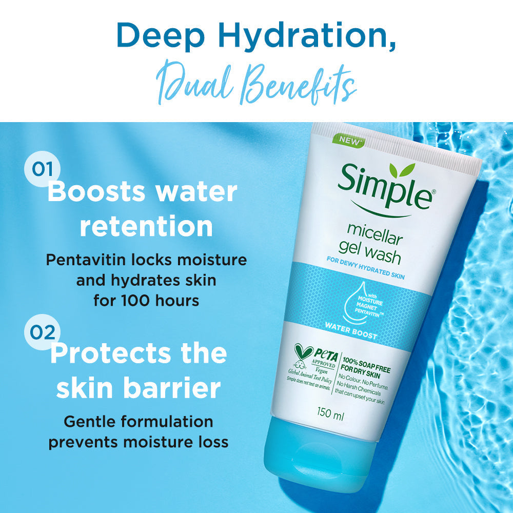 Simple Skincare Water Boost 100 Hour Intense Hydration Combo