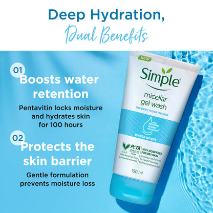 Simple Skincare Water Boost 100 Hour Intense Hydration Combo