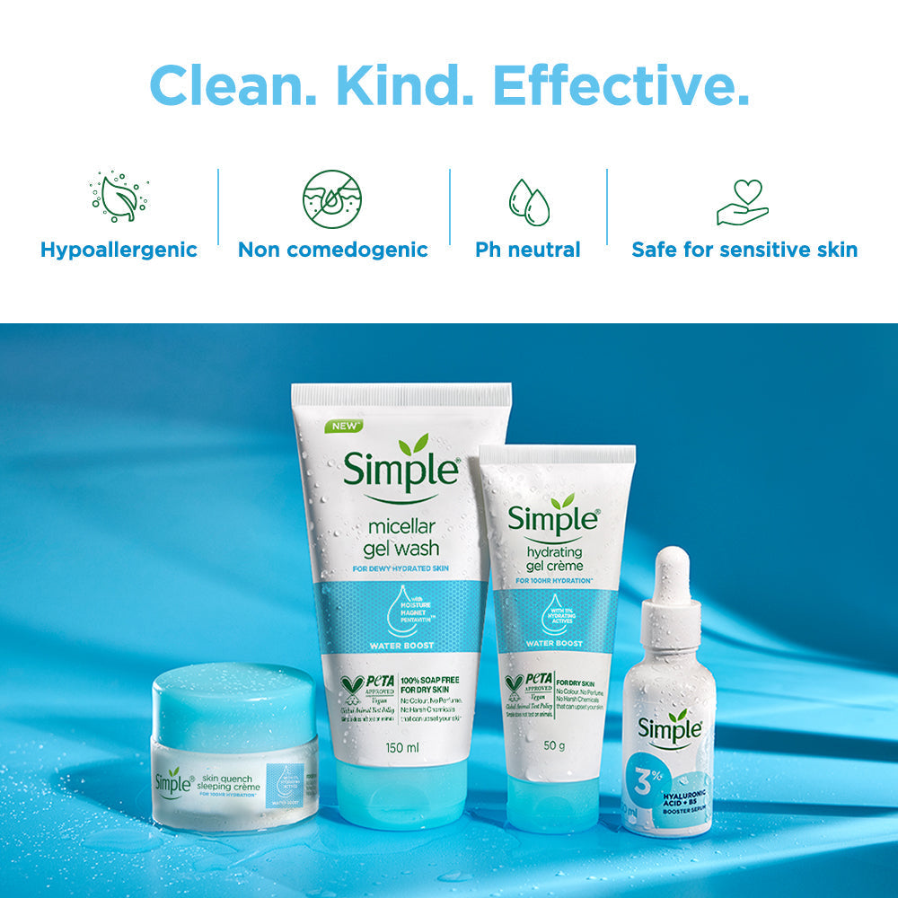 Simple Skincare Water Boost 100 Hour Intense Hydration Combo