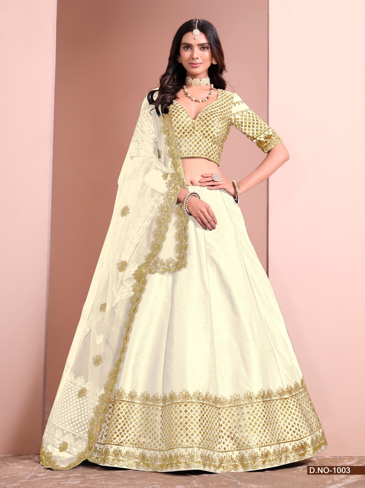 Anaita White Art Silk Designer Lehenga With Blouse