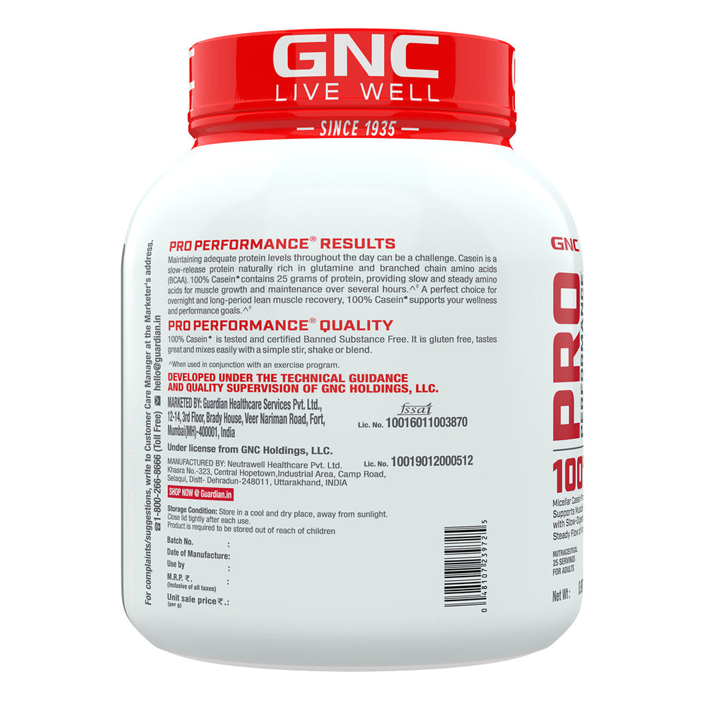 GNC Natural Casein Powder - 907 gms