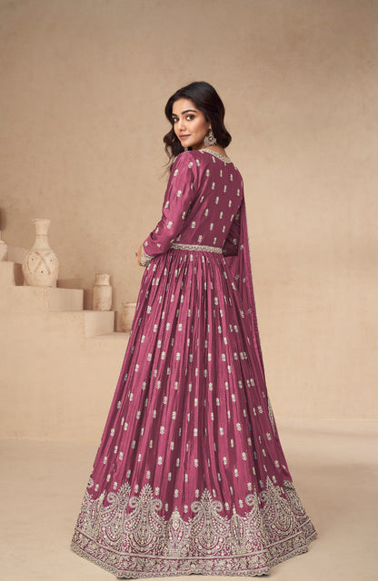 Anaita Magenta Chinon With Sequence Embroidery Salwar Suit
