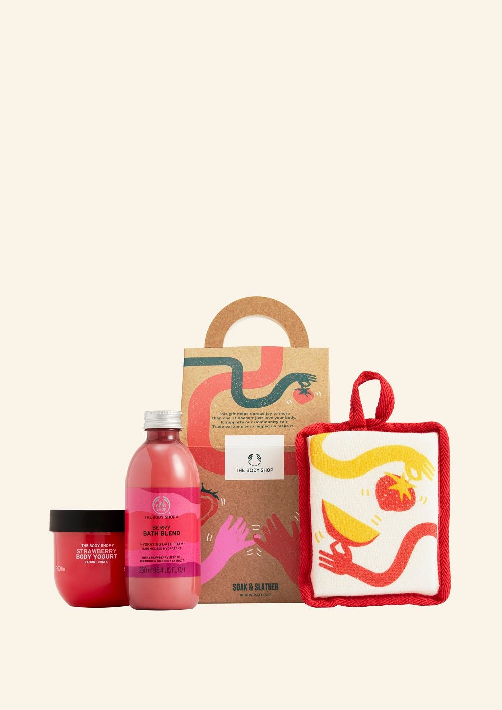 The Body Shop Soak & Slather Berry Bath Set - 1 Pc
