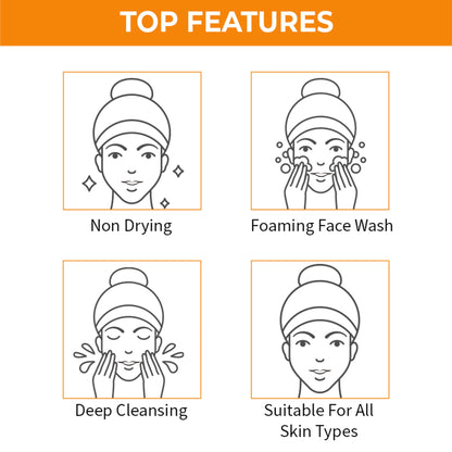 Nykaa Anti-Acne Face Wash With Salicylic Acid, Tea Tree & Neem - For Oily & Acne Prone Skin - Sandalwood Orange Peel