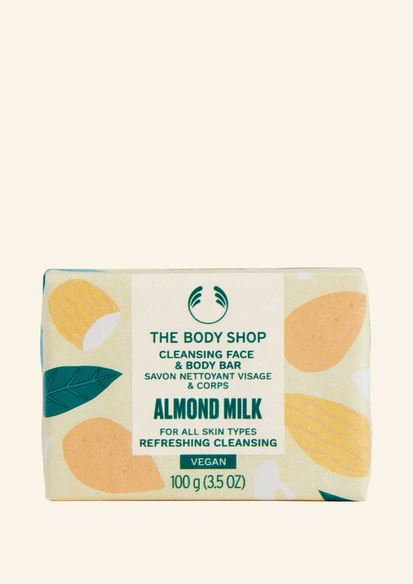 The Body Shop Almond Milk Cleansing Face & Body Bar - 100 ml