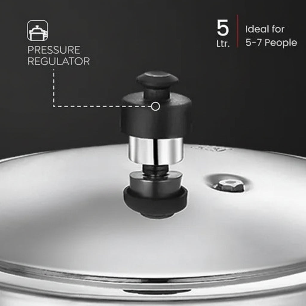 Judge by Prestige Ace Stainless Steel Outer Lid Pressure Cooker 5L