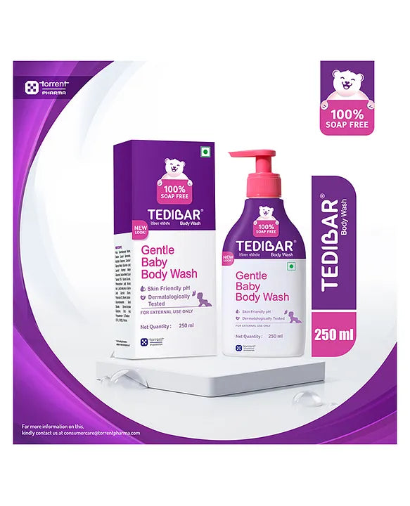 Torrent Pharma Tedibar Rich Moisturising Baby Body Wash - 250ml