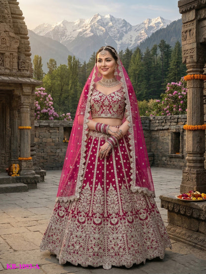Anaita D Pink Net Lehenga Choli With Embroidery & Dori Sequence Work