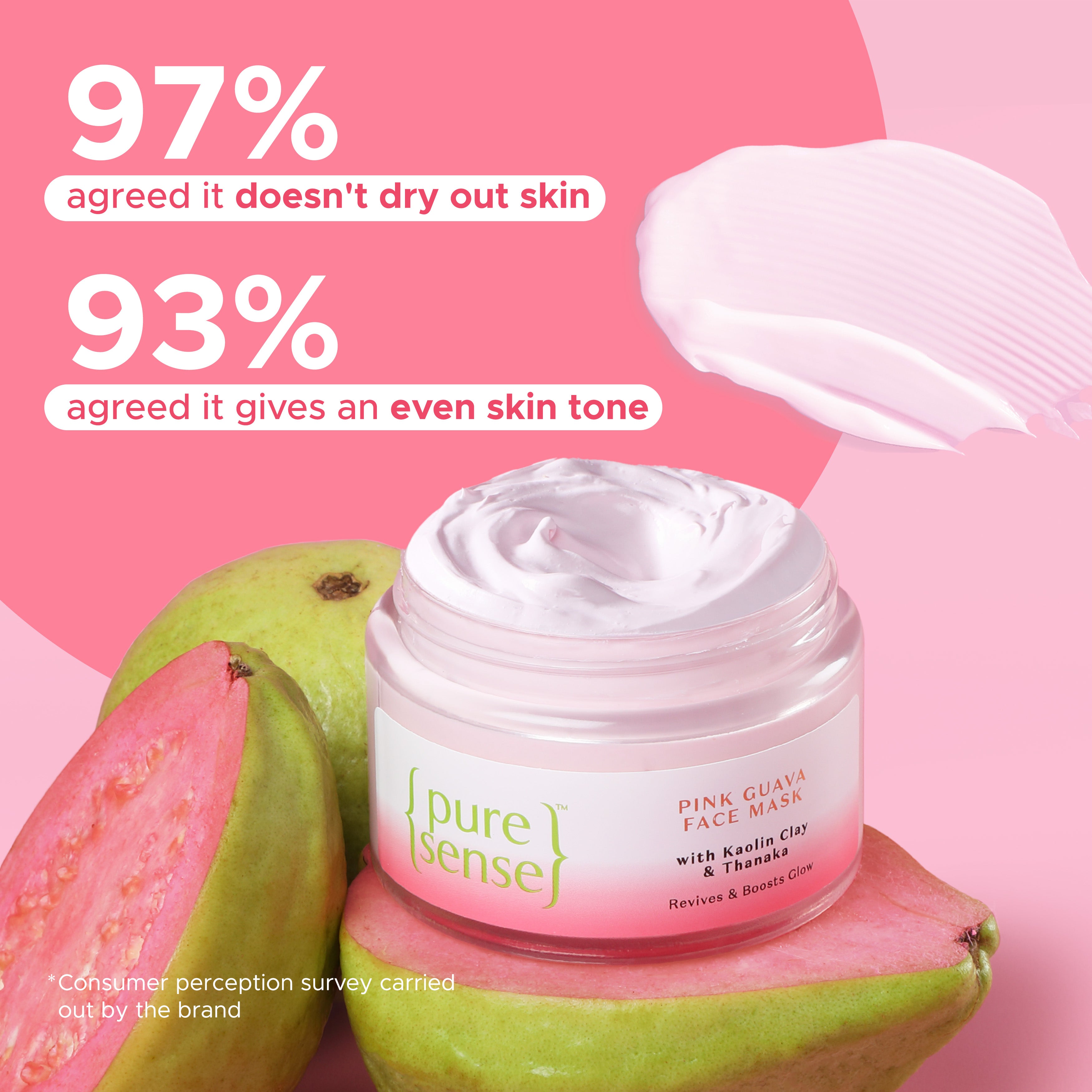 Puresense Pink Guava Face Mask - 65 gms