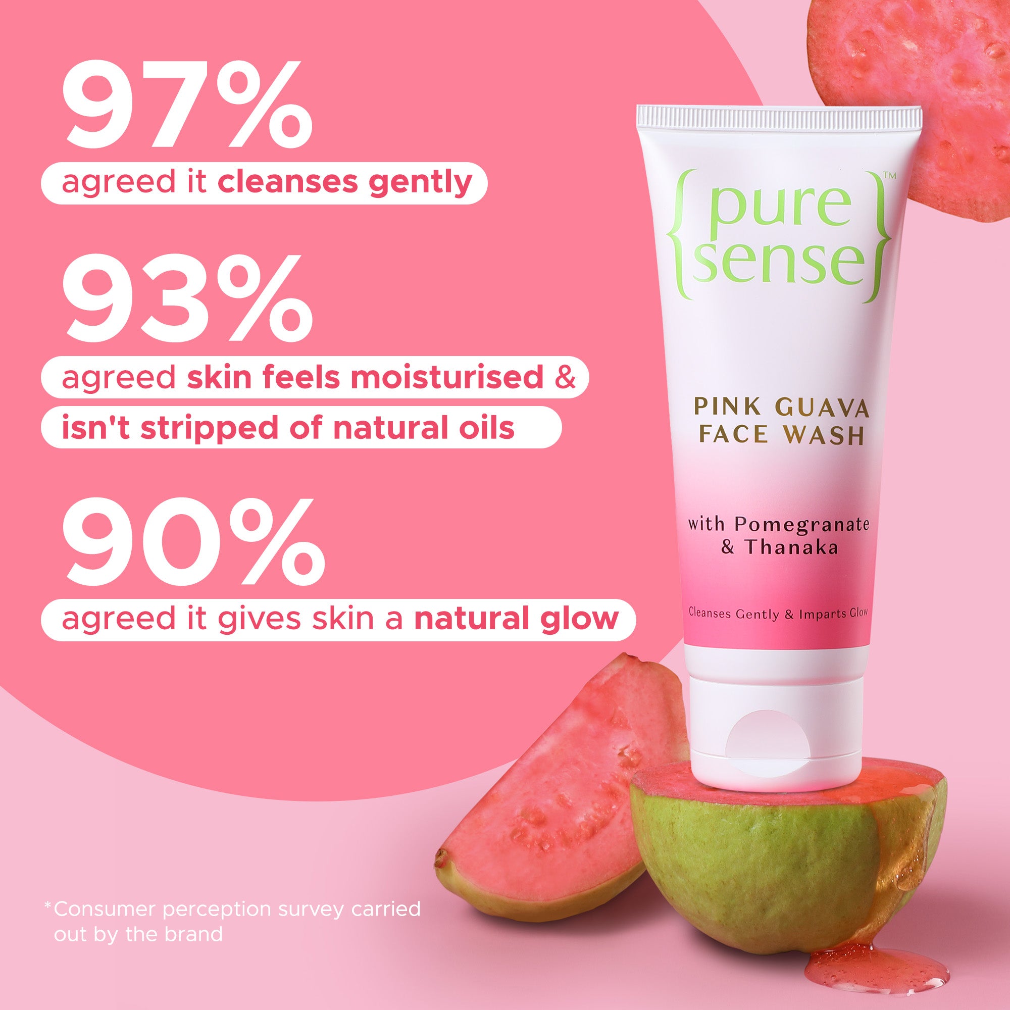 Puresense Pink Guava Face Wash - 100 ml