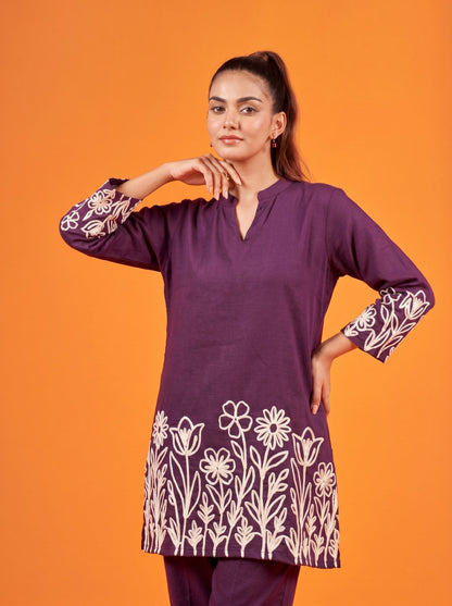 Anaita Wine Stylish Readymade Co-Ords Set
