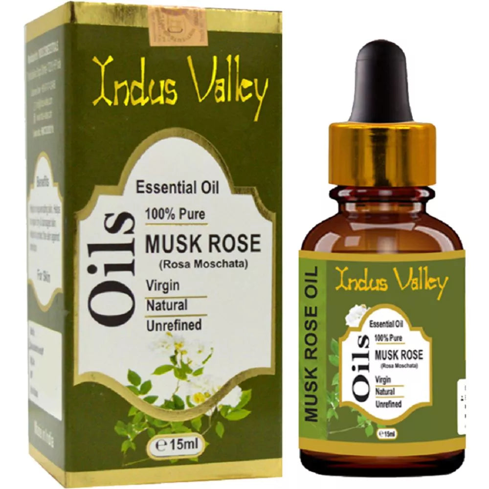 Indus valley Bio Organic Musk Rose Essential Oil - 15 ml