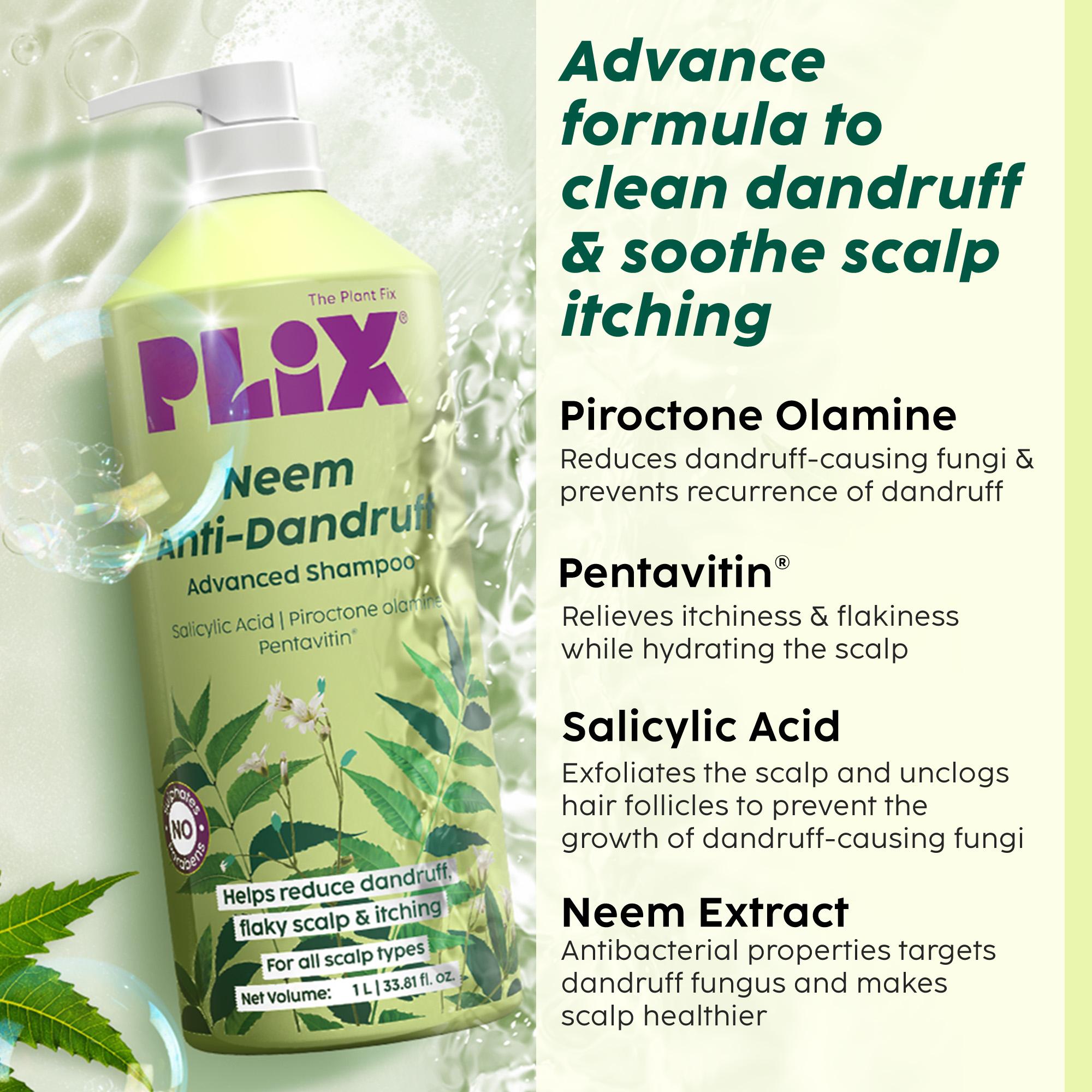 Plix Neem Anti-Dandruff Advanced Shampoo - 200 ml