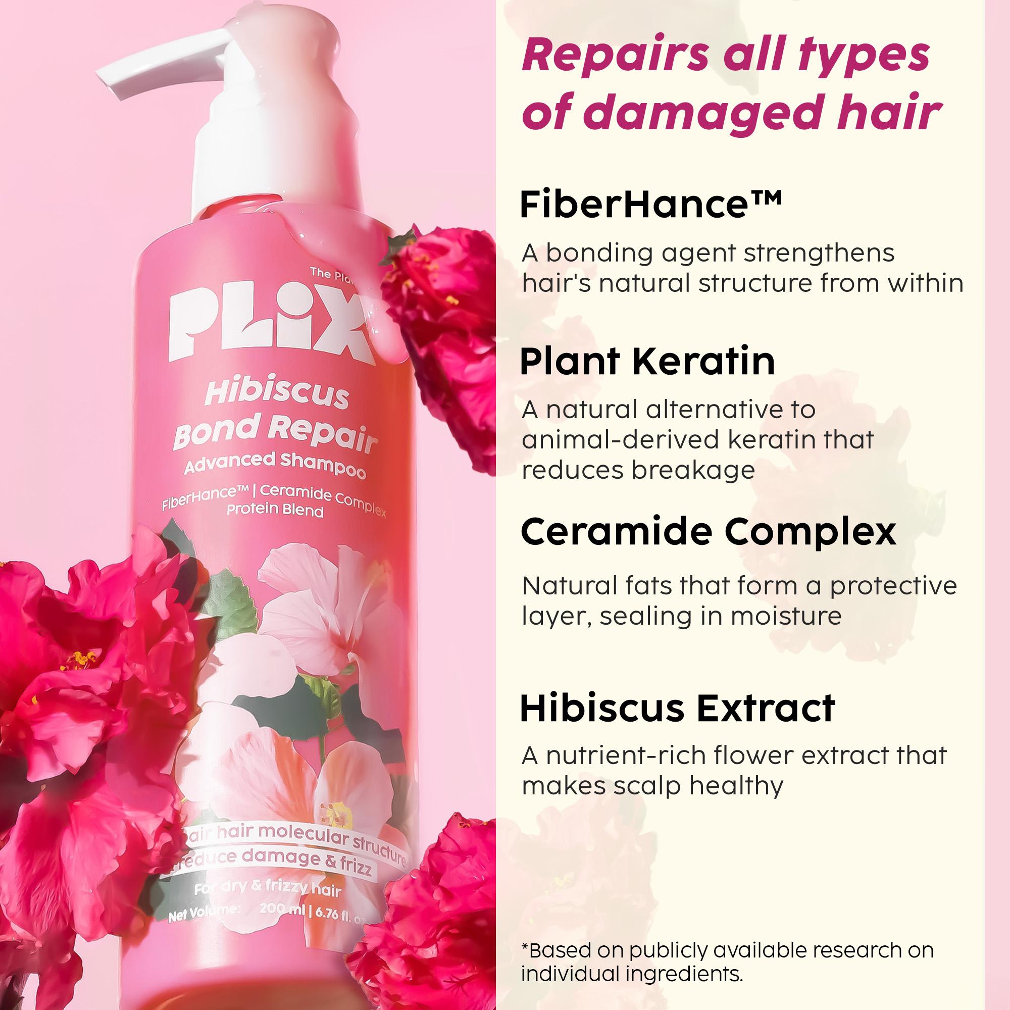 Plix Hibiscus Bond Repair Advanced Shampoo - 200 ml