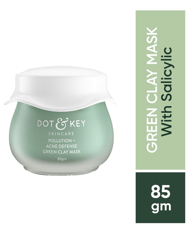 Dot & Key Pollution + Acne Defense Green Clay Face Mask - 85 GMS