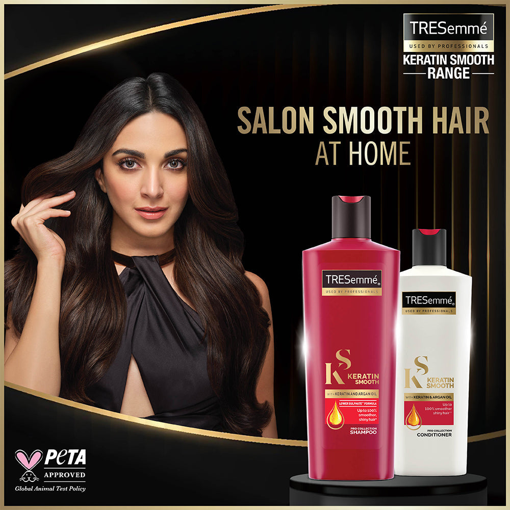 TRESemme Keratin Smooth Shampoo - 580 ml (Pack of 2)