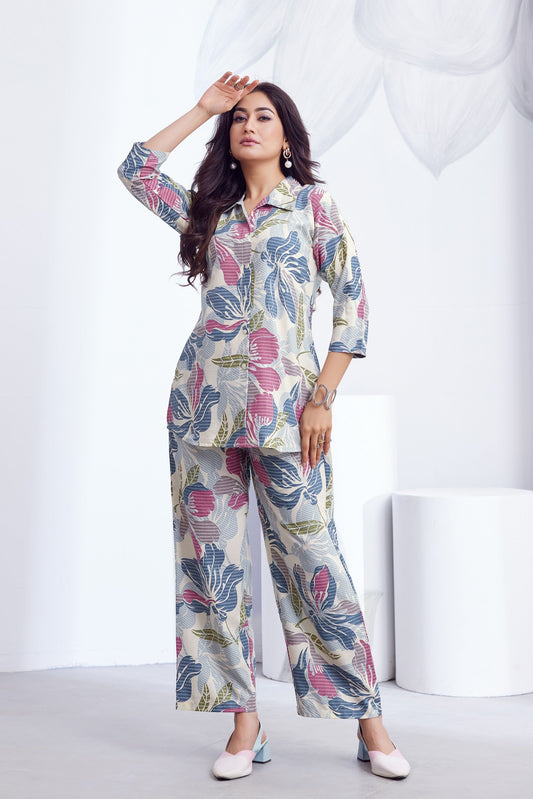Anaita Sky Stylish Readymade Co-Ords Set