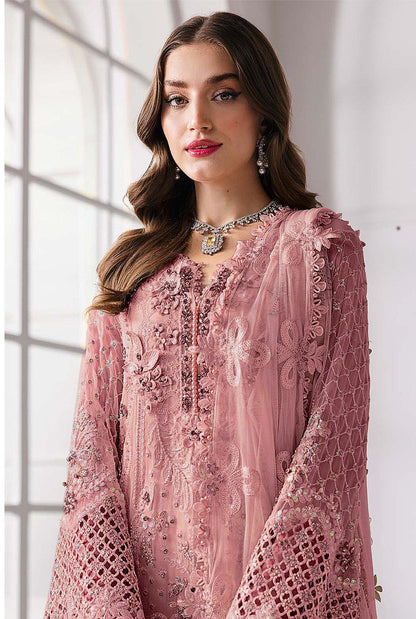 Anaita Peach Fox Georgette Suit With Khatli & Sequence Work