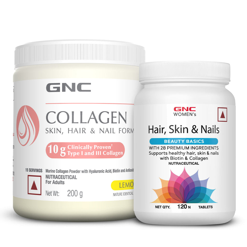 GNC Marine Collagen Powder + Women's Hair Skin & Nails