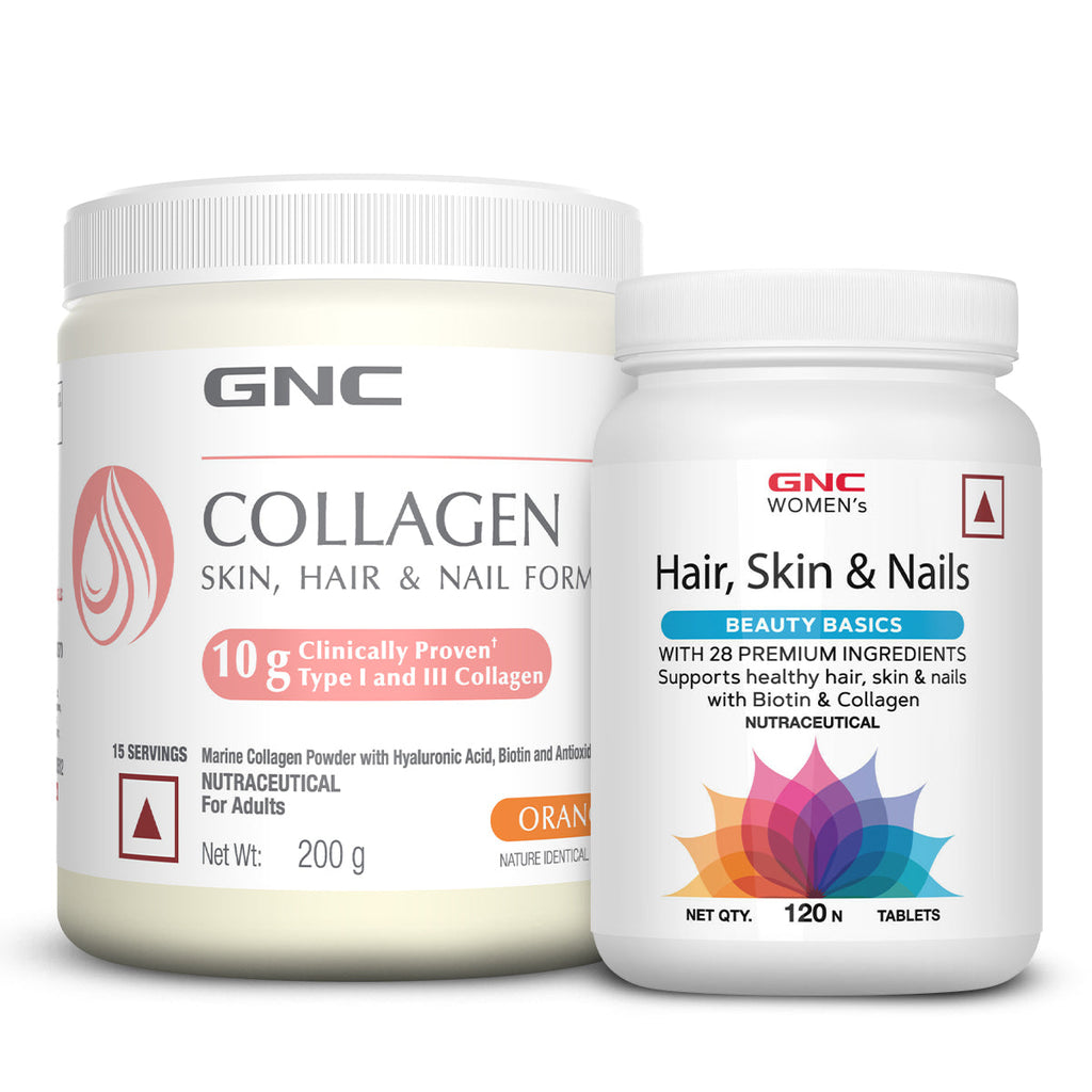 GNC Marine Collagen Powder + Women's Hair Skin & Nails