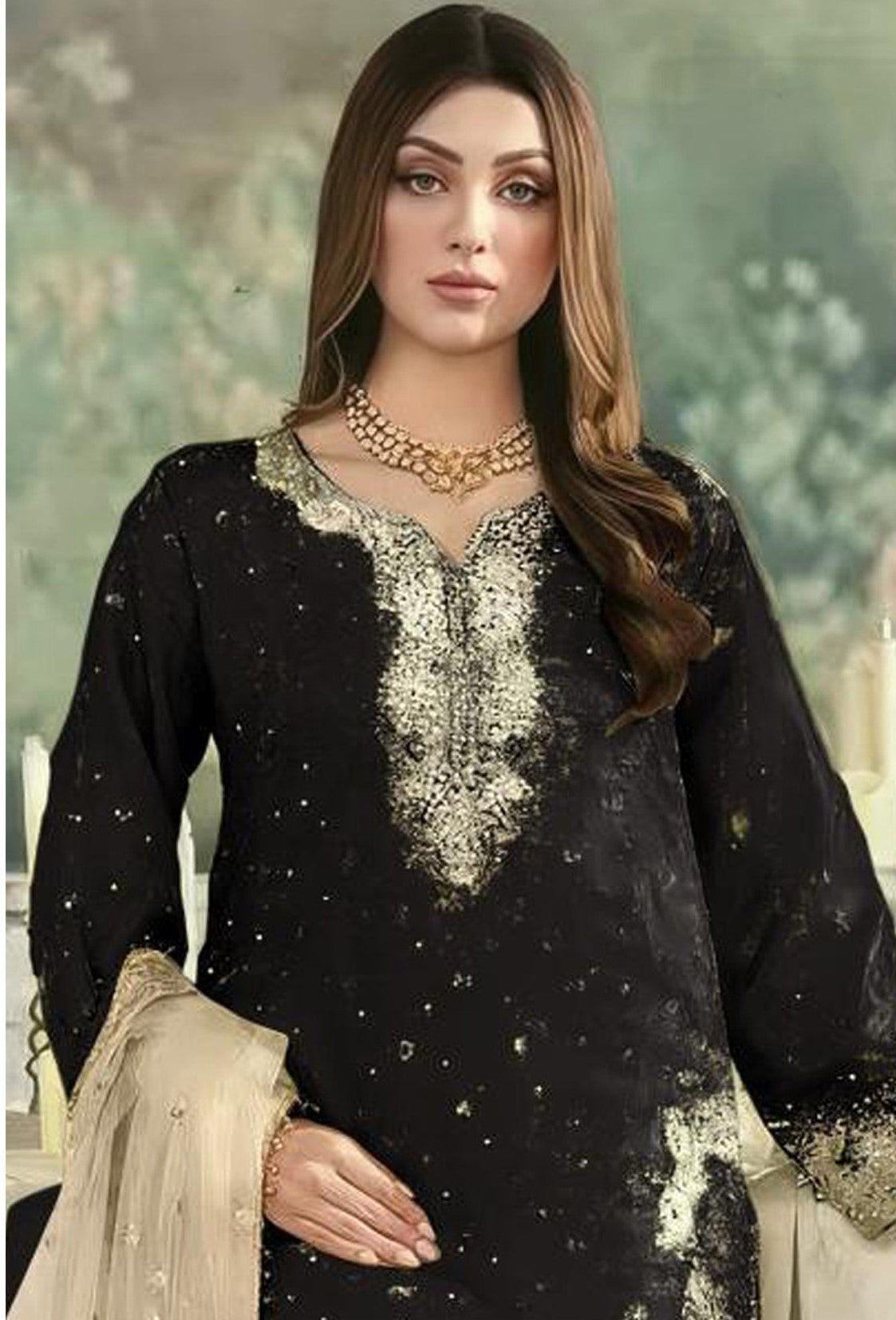 Anaita Black Jimmy Choo Suit With Embroidery & Sequence Work