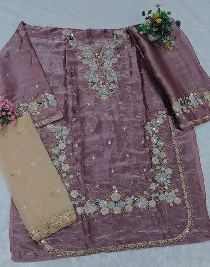 Anaita Lavender Jimmy Choo Suit With Embroidery & Sequence Work