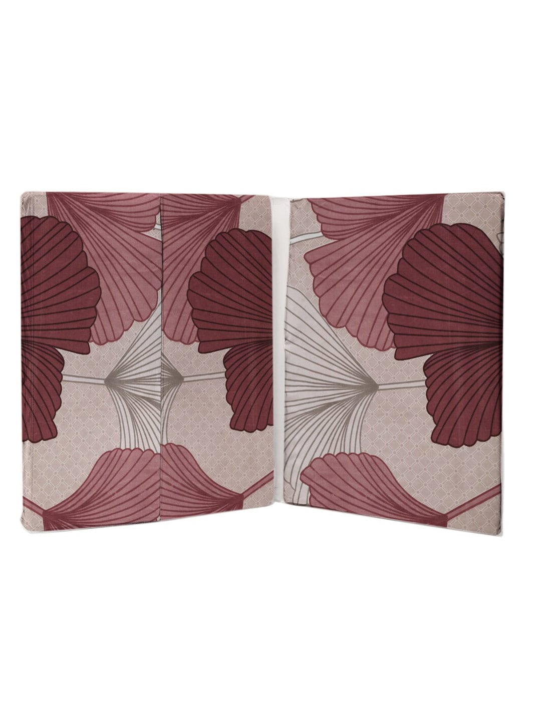 KLOTTHE Beige Floral 300 TC Cotton Blend Double Bedsheet Set