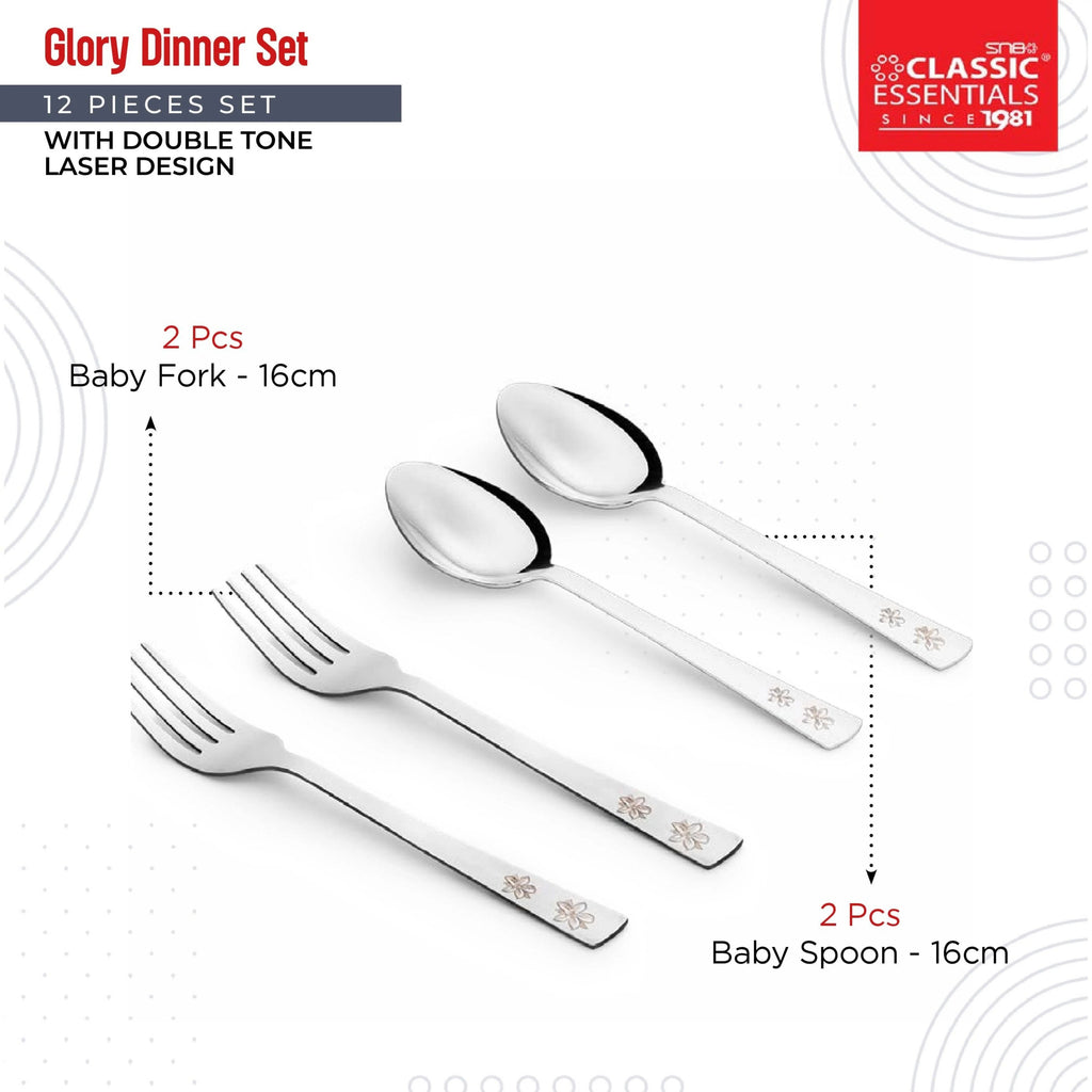 Classic Essentials Stainless Steel 12 Piece Dinner Set
