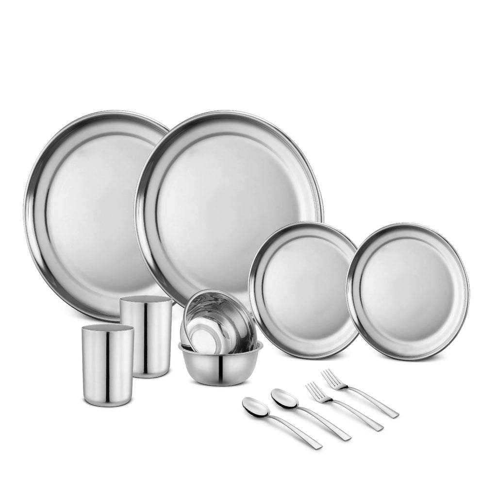 Classic Essentials Stainless Steel 12 Piece Plain Dinner Set
