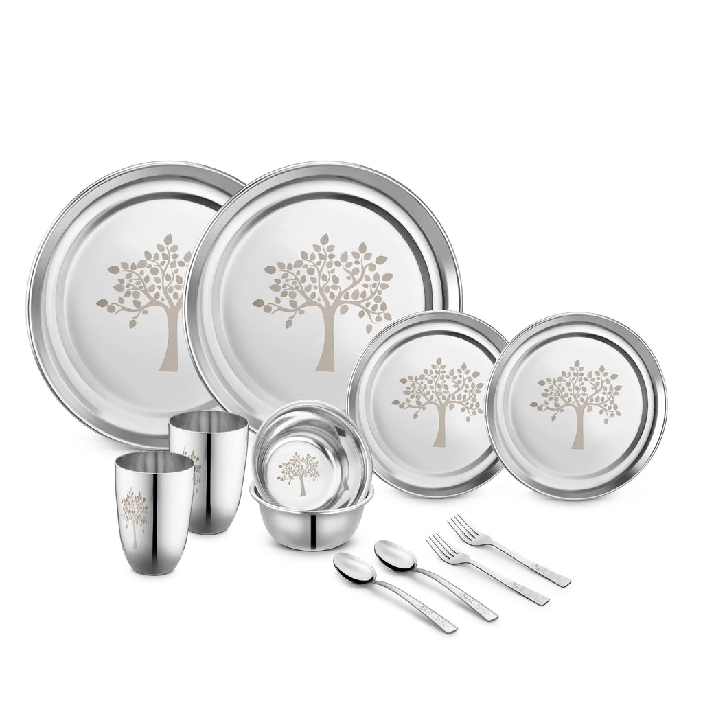 Classic Essentials Stainless Steel 12 Piece Vriksha Dinner Set